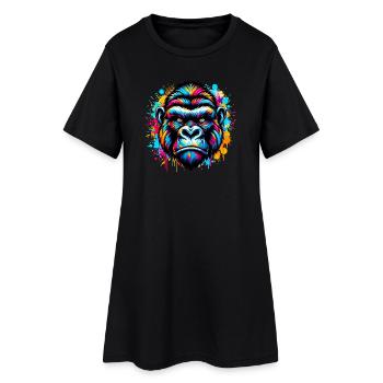 Gorille - Robe T-shirt Femme - noir - Devant