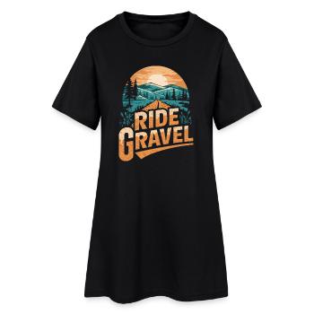 Ride Gravel Sunset - Women’s T-Shirt Dress - black - Front