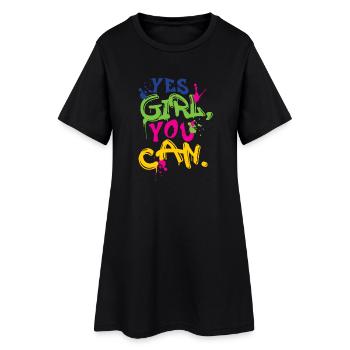Fille : , tu peux - Robe T-shirt Femme - noir - Devant