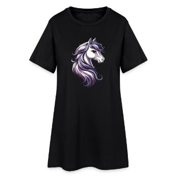 Pony Reitpony Fohlen Reiterin Ponys Reiten Ponyhof - Frauen T-Shirt-Kleid - Schwarz - Vorne