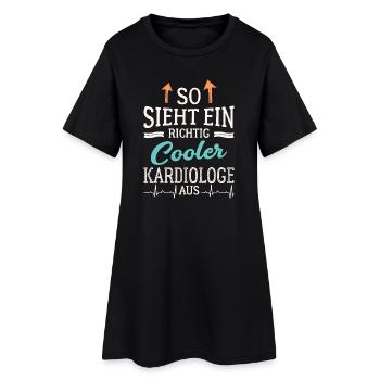 So sieht ein richtig cooler Kardiologe aus Arzt - Frauen T-Shirt-Kleid - Schwarz - Vorne
