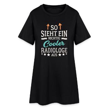 So sieht ein richtig cooler Radiologe aus Röntgen - Frauen T-Shirt-Kleid - Schwarz - Vorne