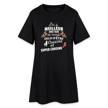 Super Coast Cousin Familienstolz - Frauen T-Shirt-Kleid - Schwarz - Vorne