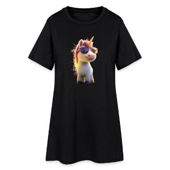 Licorne Cavalier Poney Ferme Chevaux Équitation Licornes - Robe T-shirt Femme - noir - Devant