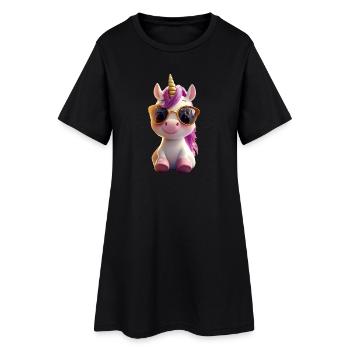 Licorne Cavalier Poney Ferme Chevaux Équitation Licornes - Robe T-shirt Femme - noir - Devant