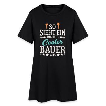 So sieht ein richtig cooler Bauer aus Landwirt - Frauen T-Shirt-Kleid - Schwarz - Vorne