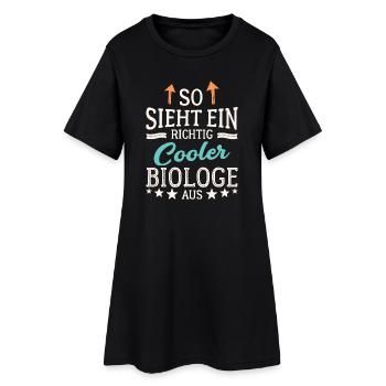 So sieht ein richtig cooler Biologe aus Forscher - Frauen T-Shirt-Kleid - Schwarz - Vorne