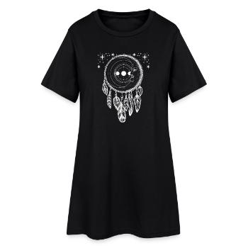 Motif Cosmique de l’Attrape-Rêves - Robe T-shirt Femme - noir - Devant