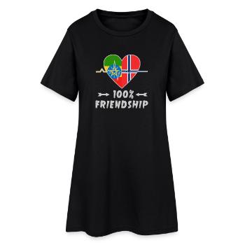 L'Ethiopie et la Norvège : amitié à 100 % - Robe T-shirt Femme - noir - Devant