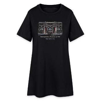 New York City, Metropolitan Museum of Art, USA - Frauen T-Shirt-Kleid - Schwarz - Vorne