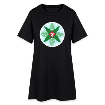 Christmas Pattern - Women’s T-Shirt Dress - black - Front