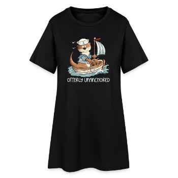 Otter Boat Voilier - Robe T-shirt Femme - noir - Devant