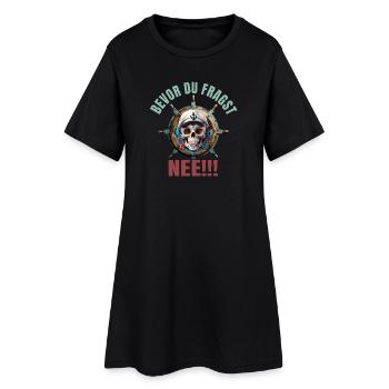 Bevor du fragst - Nee - Frauen T-Shirt-Kleid - Schwarz - Vorne