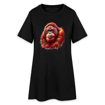 Orang-outan Orang-outan - Robe T-shirt Femme - noir - Devant