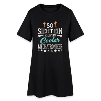 So sieht ein richtig cooler Mechatroniker aus - Frauen T-Shirt-Kleid - Schwarz - Vorne