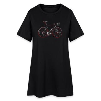 Kies - Frauen T-Shirt-Kleid - Schwarz - Vorne