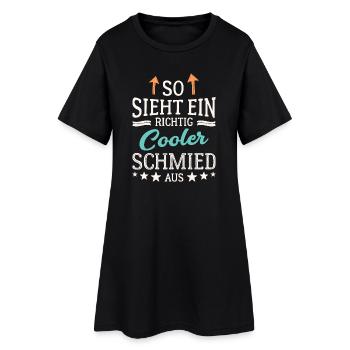 So sieht ein richtig cooler Schmied aus - Frauen T-Shirt-Kleid - Schwarz - Vorne