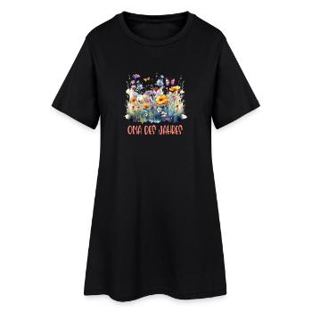 Oma des Jahres! - Frauen T-Shirt-Kleid - Schwarz - Vorne