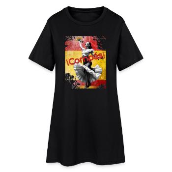 Danseuse de flamenco Compas ! Abanico - Robe T-shirt Femme - noir - Devant