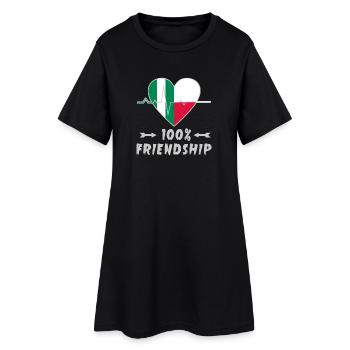 Le Nigeria et la Pologne : une amitié à 100 % - Robe T-shirt Femme - noir - Devant