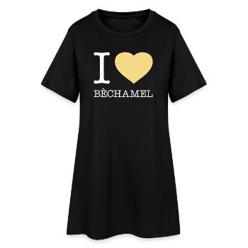 J’ADORE LA BÉCHAMEL - Robe T-shirt Femme - noir - Devant