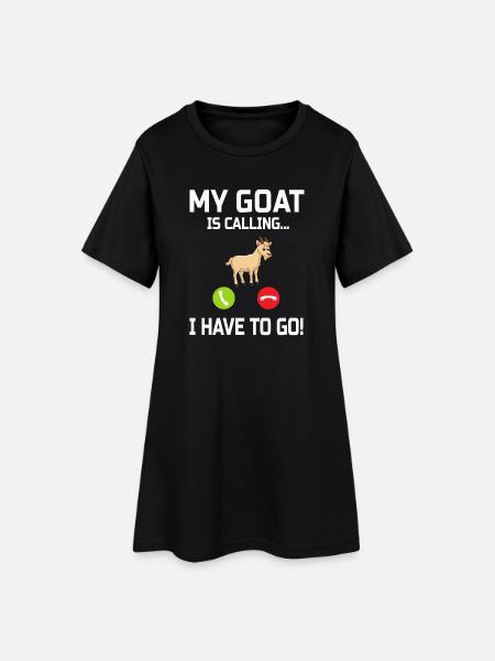 Chèvre - Robe T-shirt Femme - noir