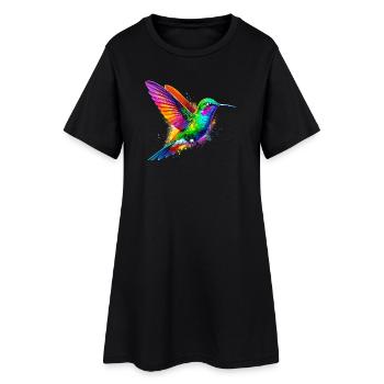 Colibri - Robe T-shirt Femme - noir - Devant