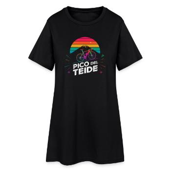 Pico del Teide – Ikonischer Aufstieg auf Teneriffa - Frauen T-Shirt-Kleid - Schwarz - Vorne