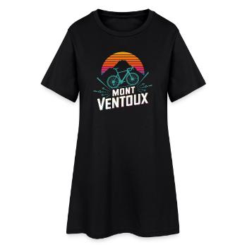 Mont Ventoux Retro Gradient Vélo de Route Art - Robe T-shirt Femme - noir - Devant