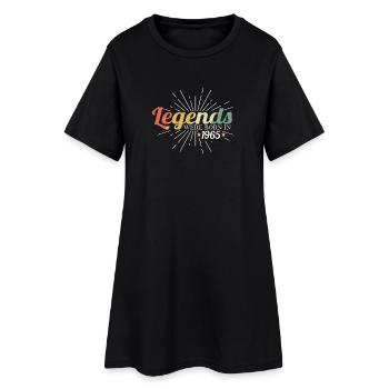 Birthday Legends Vintage 1965 Rétro Design - Robe T-shirt Femme - noir - Devant