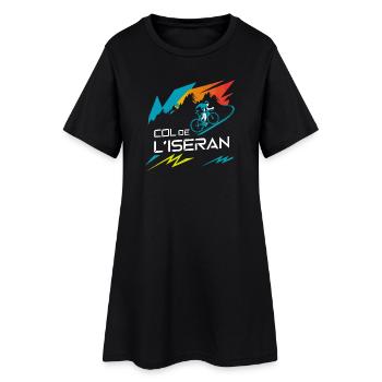 Col de l’Iseran Cycling Art - Robe T-shirt Femme - noir - Devant