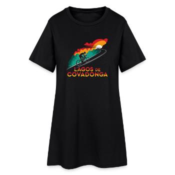 Seen von Covadonga Radtouren Spanien - Frauen T-Shirt-Kleid - Schwarz - Vorne