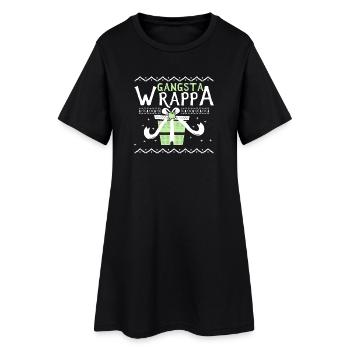 Gangsta Wrappa Dictons de Noël Drôle Cadeau - Robe T-shirt Femme - noir - Devant