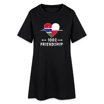 100 % amitié entre la Gambie et la Pologne - Robe T-shirt Femme - noir - Devant