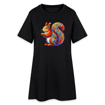 Squirrel - Women’s T-Shirt Dress - black - Front