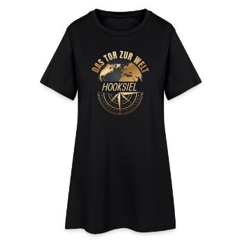 Das Tor zur Welt - Hooksiel - Frauen T-Shirt-Kleid - Schwarz - Vorne