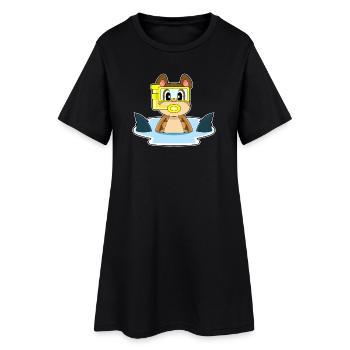 Erdmännchen Taucher Haiflosse Tauchen - Frauen T-Shirt-Kleid - Schwarz - Vorne