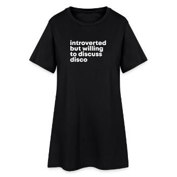 discothèque - Robe T-shirt Femme - noir - Devant