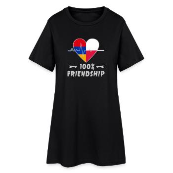 L'Arménie et la Pologne : amitié à 100 % - Robe T-shirt Femme - noir - Devant