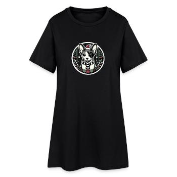 Christmas portrait of a Sphynx - Women’s T-Shirt Dress - black - Front