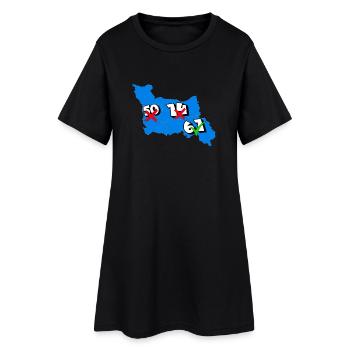 Région basse normandie - Robe T-shirt Femme - noir - Devant