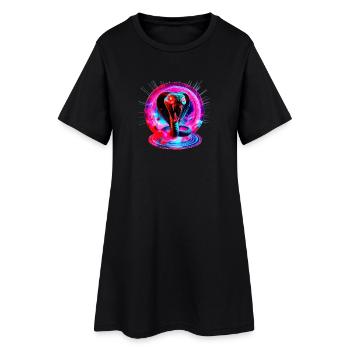 Serpent (02) - Robe T-shirt Femme - noir - Devant