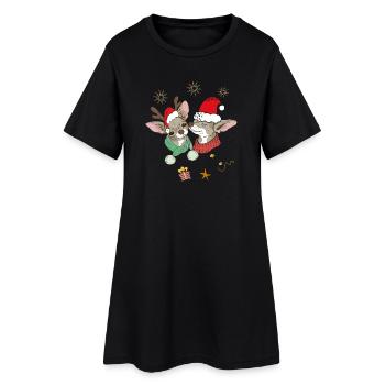 Joyeux Noël - Robe T-shirt Femme - noir - Devant