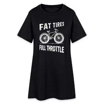 Fat Bike , Fatbike, Dicke Reifen, Vollgas Design - Frauen T-Shirt-Kleid - Schwarz - Vorne