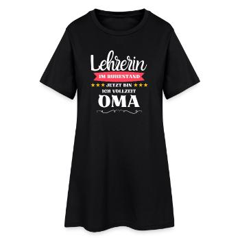 Lehrerin Oma - Frauen T-Shirt-Kleid - Schwarz - Vorne