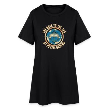The Gate to the Sea - St.Peter-Ording - Frauen T-Shirt-Kleid - Schwarz - Vorne