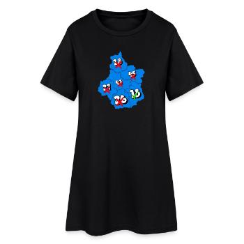 Région centre - Robe T-shirt Femme - noir - Devant