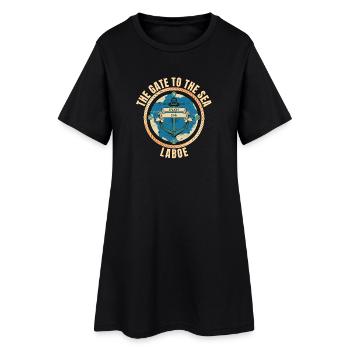 The Gate to the Sea - Laboe - Frauen T-Shirt-Kleid - Schwarz - Vorne