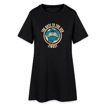 The Gate to the Sea - Zingst - Frauen T-Shirt-Kleid - Schwarz - Vorne