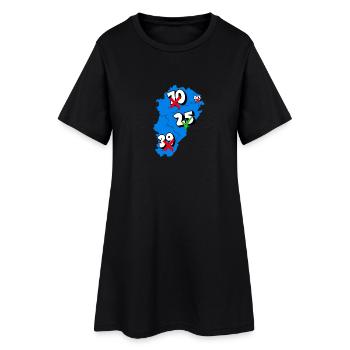 Région franche comté - Robe T-shirt Femme - noir - Devant